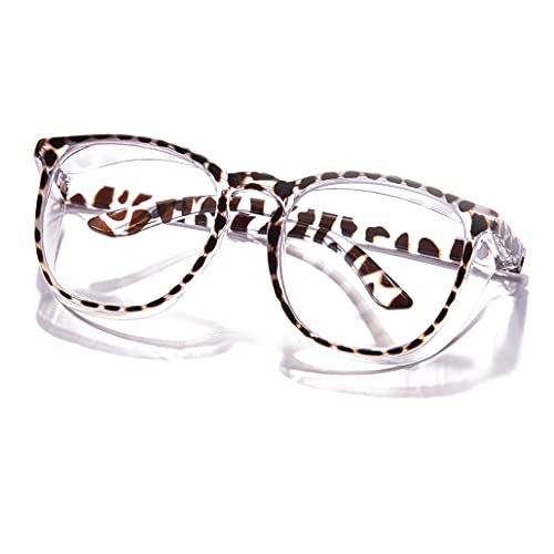 Safety Glasses for Women Anti Fog Anti Scratch, Stylish Safety Goggles Protective Eyewear Uvex Anti-Dust Blue Light Filter (Square-Coffee Leopard)