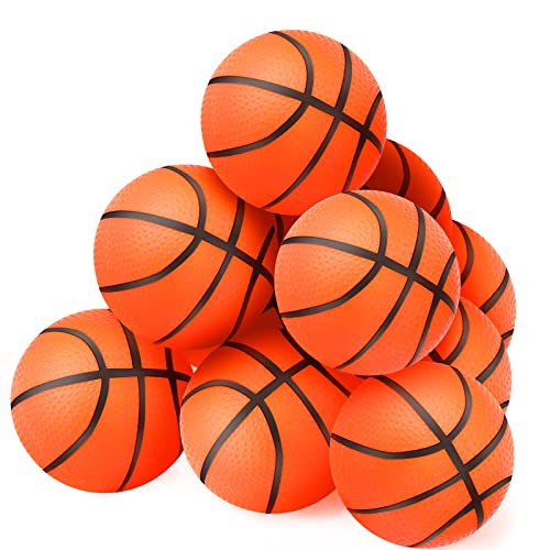 Civaner 20 Pieces Mini Inflatable Balls Baseball Beach Float Ball Basketball Soccer Mini Hoop Ball Pool Ball Toys for Kids Summer Sports Game Party Supplies, 4 Inches (Basketball Style)