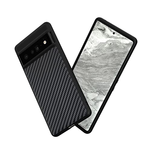 RhinoShield Case Compatible with [Google Pixel 6 Pro] | SolidSuit – Shock Absorbent Slim Design Protective Cover with Premium Matte Finish 3.5M / 11ft Drop Protection – Carbon Fiber