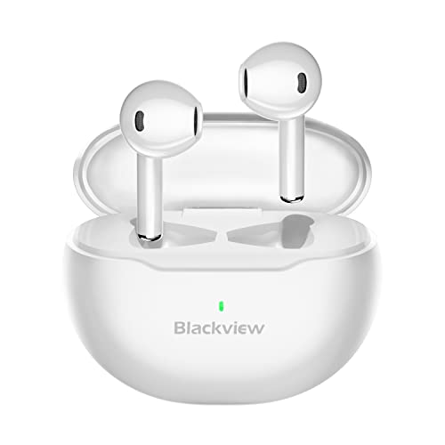 Blackview Wireless Earbuds, Bluetooth 5.3 Earbuds, HI-FI Stereo, True Wireless Stereo Headphones IPX7 Waterproof, in-Ear Headphones with CVC 8.0 Noise Reduction, Touch Control, Airbuds6 Earphones