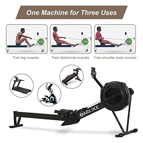 Oarlike Air Resistance Rowing Machine 10 Level Adjustable Resistance Air Rower with LCD Monitor Foldable Exercise Fitness Equipment for Home Gym Office Use | The Storepaperoomates Retail Market - Fast Affordable Shopping