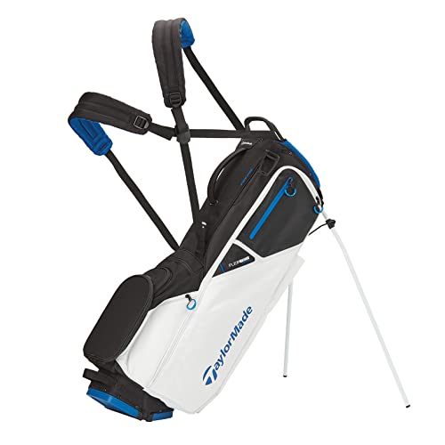 TaylorMade Unisex’s Flextech Stand Bag, White, Black, Blue, One Size