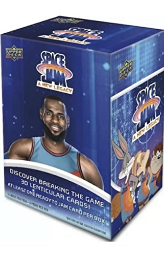 2021 Upper Deck Space Jam 2 A New Legacy Factory Sealed Blaster Box 30 Cards in all. Lebron James 6 Packs of 5 Cards, One Ready to Jam Card per Box. Chase the very rare LeBron James autograph card (This listing is for one box)