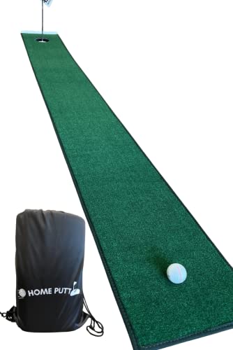 Home Putt – Portable Golf Putting Mat – Perfect Golf Training Aid to Practice Your Golf Game Everywhere That You Go! – 1 Ft by 8 Ft Mini Golf Putting Green
