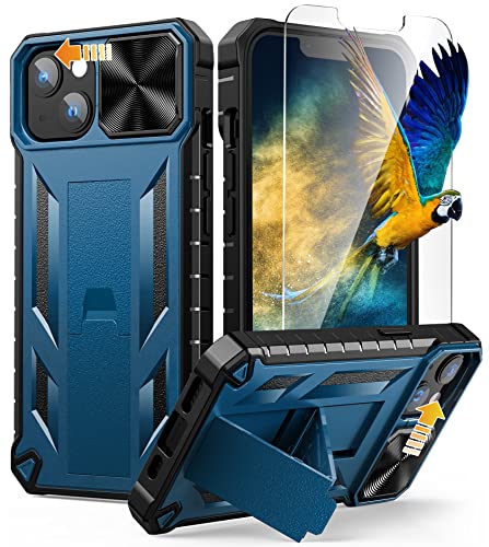 SOiOS for iPhone 13 Case with Stand: iPhone 13 Cover with Kickstand | Shockproof Military Grade Protective Cell Phone Case | TPU Durable Rugged Bumper Textured Matte Hybrid Design