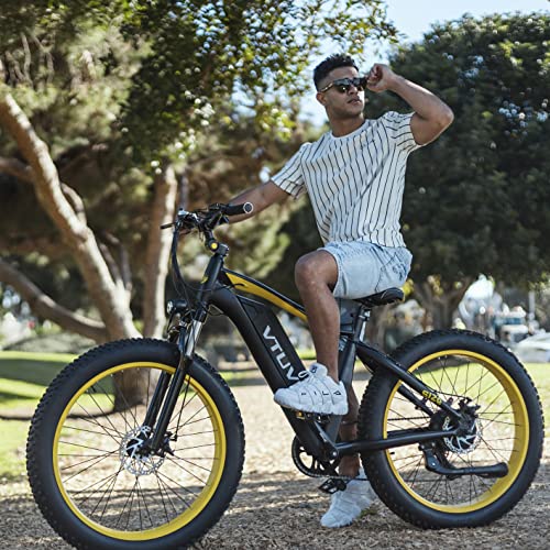 vtuvia Electric Bike for Adults, 26″ 4.0 Fat Tire Ebikes, 48V 13Ah Removable Lithium-Ion Battery Waterproof City Bicycle Electric 7 Speeds Gear, Hunting e-Bike | The Storepaperoomates Retail Market - Fast Affordable Shopping
