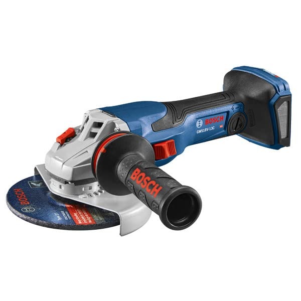 Bosch GWS18V-13CN-RT PROFACTOR 18V Spitfire Connected-Ready Brushless Lithium-Ion 5 – 6 in. Cordless Angle Grinder with Slide Switch (Tool Only) (Renewed)