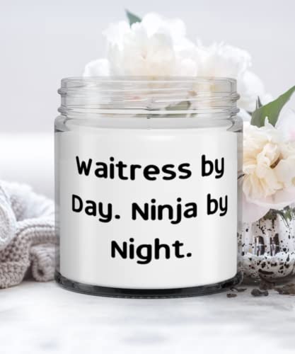 Reusable Waitress Gifts, Waitress by Day. Ninja by Night, Waitress Candle From Boss
