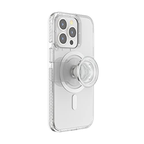 PopSockets: iPhone 13 Pro Case for MagSafe with Phone Grip and Slide, Phone Case for iPhone 13/13 Pro, Wireless Charging Compatible- Clear