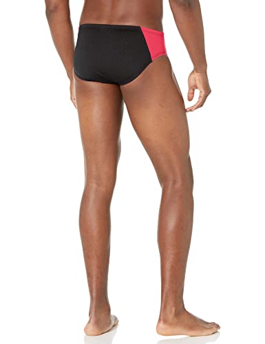 TYR Men’s Standard Hexa Blade Splice Racer Swimsuit, Black/Red, 38 | The Storepaperoomates Retail Market - Fast Affordable Shopping