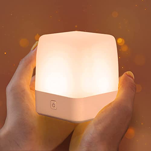 IZETIANZHE Baby Night Light for Kids, Rechargeable Small Night Light, Dimmable LED Nursery Night Light with Warm/ White Light, Bedroom Bedside Lamp for Baby, Kids, Adult