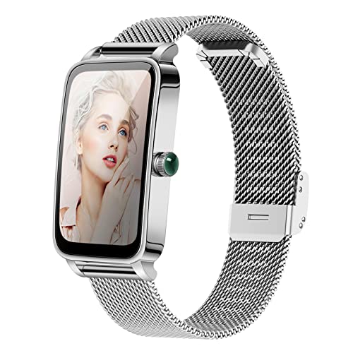 BOCLOUD Smart Watch, Smart Watches for Women Men, iPhone Android Smart Watch with Blood Oxygen/Heart Rate/Sleep Monitor, IP68 Waterproof Fitness Tracker with 12 Sport Modes(Silver)
