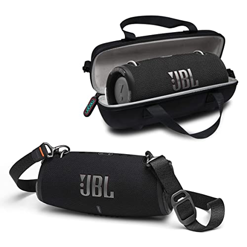 JBL Xtreme 3 Portable Bluetooth Speaker – Powerful Sound & Deep Bass – IP67 Waterproof – Pair with Multiple Speakers – Wireless Bluetooth Speaker Bundle with Megen Protective Hardshell Case (Black)