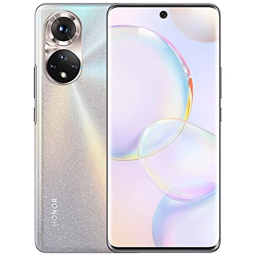 Honor 50 5G (256GB, 8GB) 6.57″ 120Hz, 108MP Camera, Snapdragon 778G, Android Play Store, 66W Supercharge, Dual SIM GSM Unlocked International Model NTH-NX9 (Fast Car Charger Bundle, Frost Crystal)