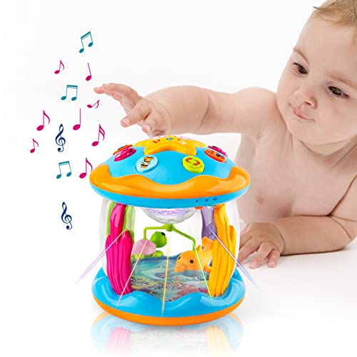 beetoy Baby Toys 6 to 12 Months, Musical Learning Infant Toys, Ocean Rotating Light Up Musical Toys for Newborn Baby 12 to 18 Months, Baby Gift for Toddlers 1 2 3+ Years