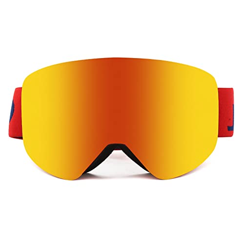 JJINPIXIU Ski Goggles, Anti-Fog Rimless Ski Goggles, Adult Mountaineering Snow Goggles, Outdoor Mountaineering Goggles, Suitable for Men, Women, Teenagers and Children Snowboarding, Skating
