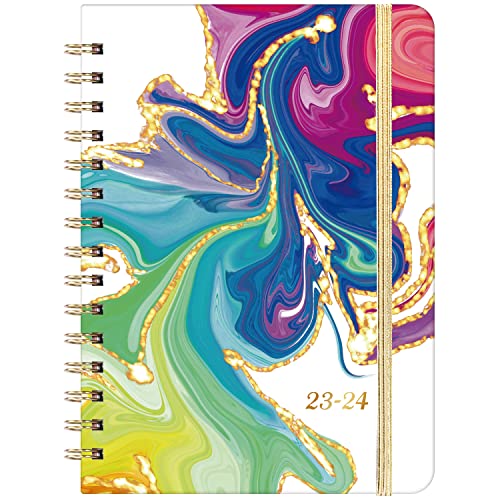 Planner 2023-2024 – July 2023-June 2024, 2023-2024 Weekly & Monthly Planner, 6.4″ x 8.5″, Academic Planner 2023-2024 with Sturdy Cover, Twin-Wire Binding, Monthly Tabs, Inner Pocket, Daily Organnizer