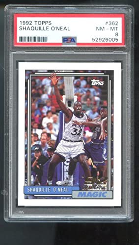 Shaquille O’Neal Rookie Card 1992-93 Topps #362 PSA 8