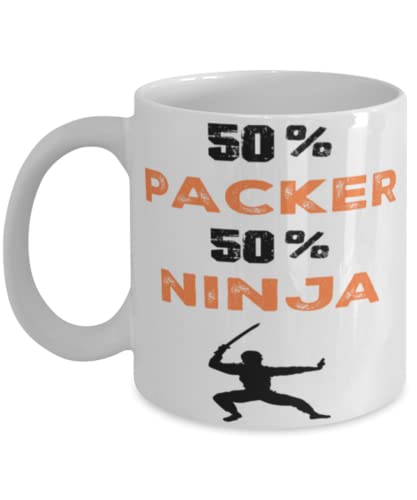 Packer Ninja Coffee Mug, Packer Ninja, Unique Cool Gifts For Professionals and co-workers