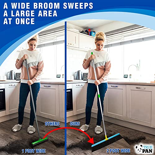 100% Natural Horsehair Broom. Light & Easy Sweeping. 2 feet Wide, Swiveling Broom Head. Aluminum Rod. Cleans Floors Quickly! Weighs Only 1Lb! | The Storepaperoomates Retail Market - Fast Affordable Shopping