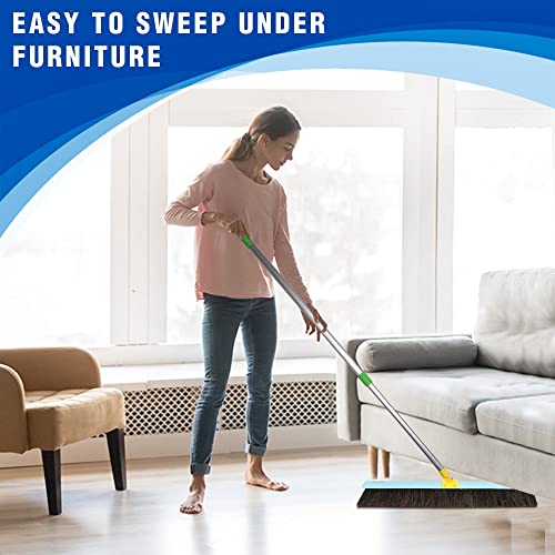 100% Natural Horsehair Broom. Light & Easy Sweeping. 2 feet Wide, Swiveling Broom Head. Aluminum Rod. Cleans Floors Quickly! Weighs Only 1Lb! | The Storepaperoomates Retail Market - Fast Affordable Shopping