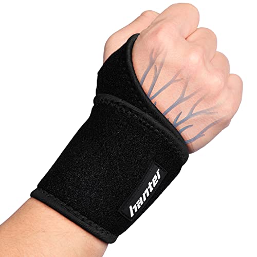 Hanter Carpal Tunnel Wrist Brace, 1 Pack Wrist Support Brace for Pain Relief, Wrist Compression Strap for Women Men Working Out Weightlifting, Tendonitis, Fit for Both Hand