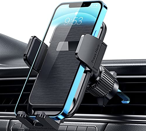 Qifutan Phone Mount for Car Vent [Upgraded Metal Clip] Cell Phone Holder Car Hands Free Cradle in Vehicle Car Phone Holder Mount Fit for Smartphone, iPhone, Cell Phone Automobile Cradles Universal