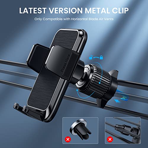 Qifutan Phone Mount for Car Vent [Upgraded Metal Clip] Cell Phone Holder Car Hands Free Cradle in Vehicle Car Phone Holder Mount Fit for Smartphone, iPhone, Cell Phone Automobile Cradles Universal | The Storepaperoomates Retail Market - Fast Affordable Shopping