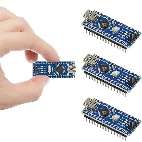 SNCT Nano Board ATmega328P CH340 Compatible with Arduino Nano V3.0 Without USB Cable (3 Pack)