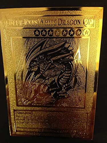 Blue-Eyes White Dragon Gold Metal Yugioh Card