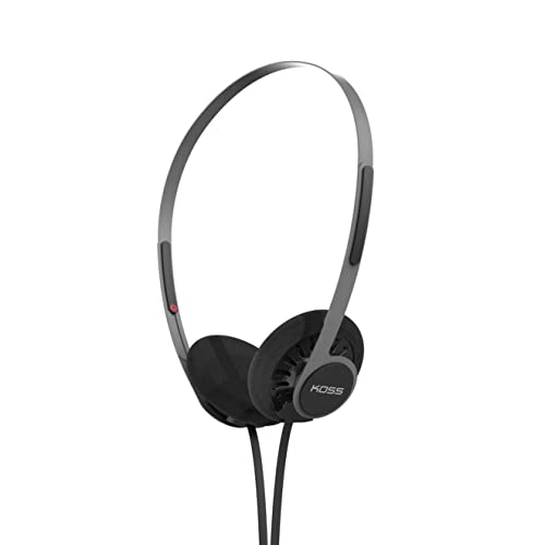 Koss KPH40 Utility On-Ear Headphones, Detachable Interchangeable Cord System, Ultra Lightweight Design (Stealth Black)