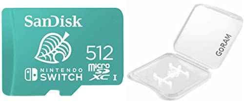 (1 Pack) SanDisk 512GB MicroSD Nintendo Switch Micro SDXC Memory Card for Switch & Switch Lite SDSQXAO-512G Bundle with (1) GoRAM Plastic Case