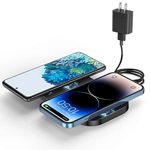 Wireless Charger – Wireless Charging Pad, 10W Max Charging Pad for Apple iPhone 14 Plus/14 Pro/13 Pro Max/Pro/Mini/12/11, Airpods 3/2/Pro, Wireless Phone Charger for Samsung S22/S21, Dual Charging Pad | The Storepaperoomates Retail Market - Fast Affordable Shopping