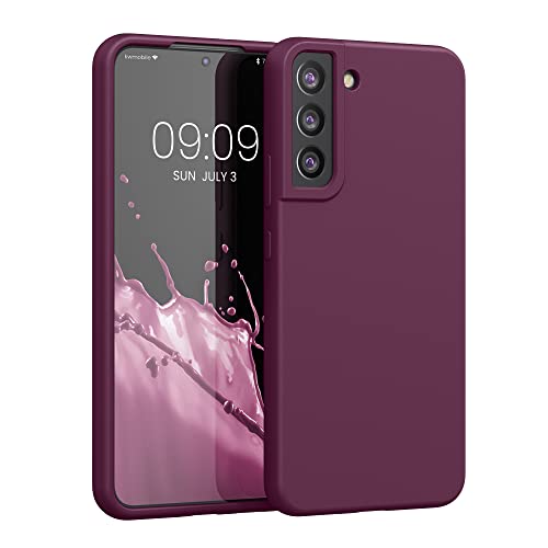 kwmobile TPU Silicone Case Compatible with Samsung Galaxy S22 Plus – Case Slim Phone Cover with Soft Finish – Bordeaux Violet