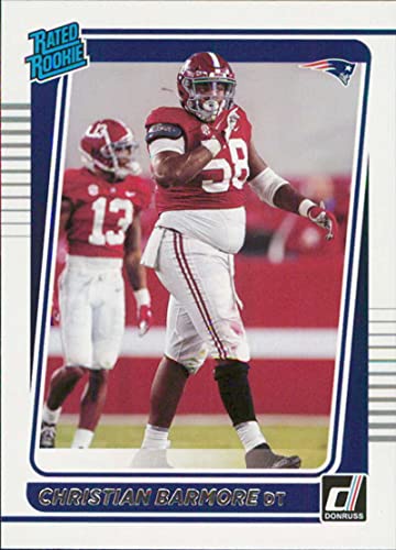 2021 Donruss #349 Christian Barmore New England Patriots Rated Rookies NFL Football Card (RC – Rookie Card) NM-MT