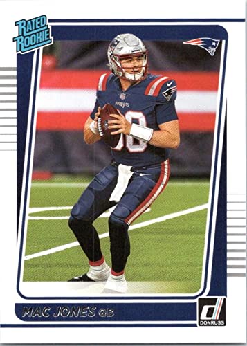 2021 Donruss #255 Mac Jones New England Patriots Rated Rookies NFL Football Card (RC – Rookie Card) NM-MT