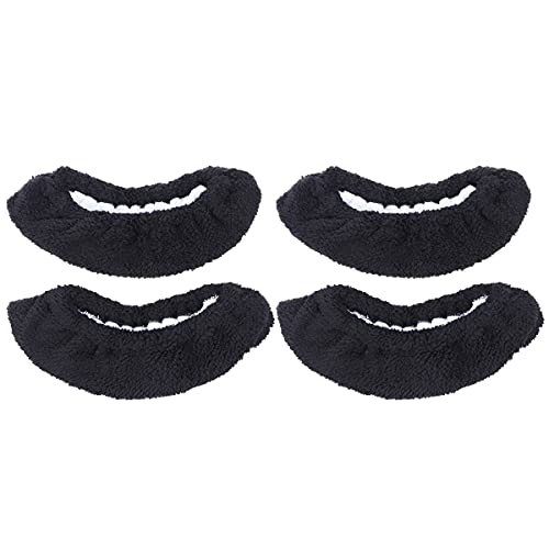 Abaodam 2 Pair of Kids Elastic Skating Cover Plush Water Absorption Towel Skate Protector for Ice Hockey Skating Supplies (Black, Size XXXL)