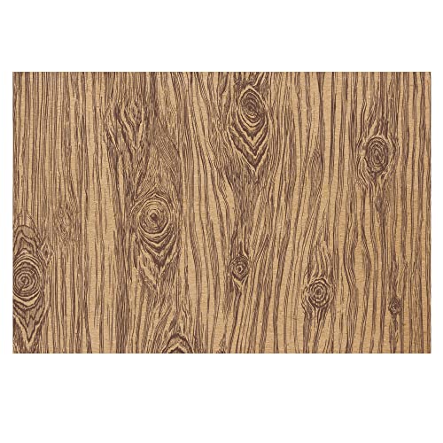 Hester and Cook Disposable Paper Placemats for Dining Table – Oak Wood Design Square Place Mats for Parties – 24 Sheets Per Pad American Made