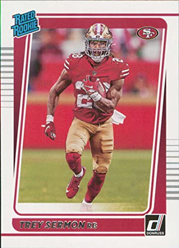 2021 Donruss #279 Trey Sermon San Francisco 49ers Rated Rookies NFL Football Card (RC – Rookie Card) NM-MT