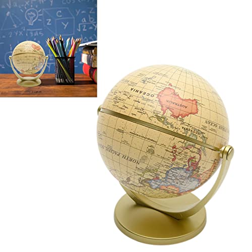 Mini World Globe Desktop Globe for Classroom Geography Teaching Rotating World Map Globe With Base Educational Tool Desk & Office Decor (4.72 x 5.9 inch)
