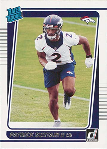 2021 Donruss #330 Patrick Surtain II Denver Broncos Rated Rookies NFL Football Card (RC – Rookie Card) NM-MT