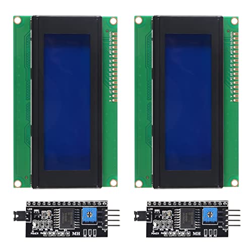 Alinan 2pcs IIC I2C TWI Serial LCD 2004 20X4 Display Blue Screen with IIC I2C Module Interface Adapter