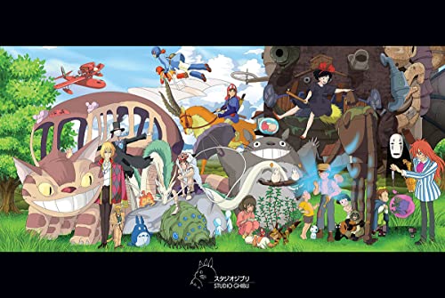 CINEMAFLIX Studio Ghibli – Characters Collage – Anime Poster – Measures 24 x 36 inches