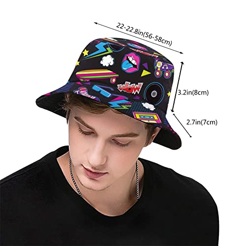 Rollers Cassette Skate Bucket Hat Fisherman Hat Beach Travel Sun Hat Outdoor Cap for Unisex Men Women | The Storepaperoomates Retail Market - Fast Affordable Shopping