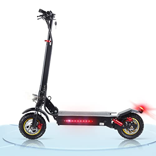 DailySports Electric Scooter Adults 50 MPH, 5600W Motor 60V 35Ah Battery Up to 56 Miles Range, Scooter Electric for Adults Dual Braking System & Dual Headlight, Foldable Commuter Scooter 11″ Tires