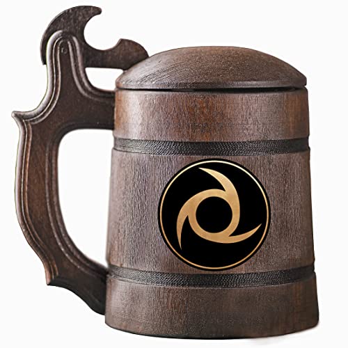 ffxiv Ninja Mug Wooden Tankard. Gift For Gamers. Beer Stein With lid. Personalized Wooden Beer Mug. Custom Gift For Him, Gift For Husband, Gifts For Men # 579 / 0.6L / 22oz