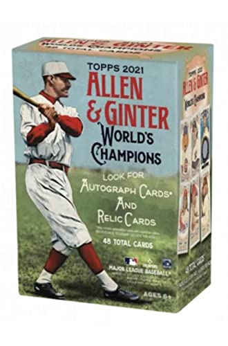 2021 Topps Allen and Ginter Baseball Factory Sealed Blaster Box 8 Packs of 6 Cards, Total of 48 Cards Chase rookie cards of an Amazing Rookie Class such as Ke-Bryan Hayes, Jake Cronenworth, Zach McKinstry, Estevan Florial, Shane McClanahan, Mickey Moniak,