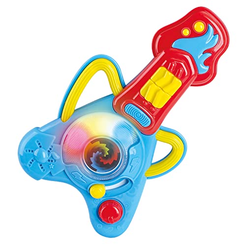 Kidoozie Rock N Glow Musical Guitar, Handheld Toy Instrument with Lights and Sounds for Toddlers 12M+
