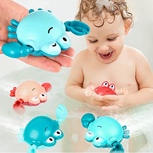 Bath Toys, 4 Pcs Wind-up Swimming bathtub crab toy Baby Toys for 3-6 Year Old Boy Toddler toys Gifts Toys – Pool for Toddlers Multi-Colors sensory toys for toddlers 3-6
