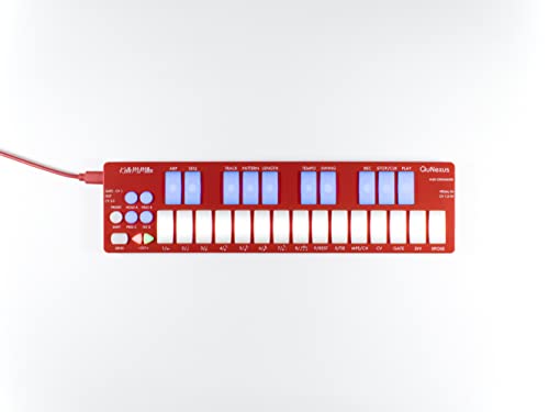 Keith McMillen Instruments QuNexus RED | 25 Key USB MIDI MPE Compatible LED Keyboard Controller, 3-Track Step Sequencer/Arpeggiator with Polyphonic Aftertouch and Selectable Per-Note Modulation